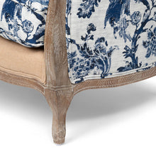 Load image into Gallery viewer, Park Hill Collection Bluebird Toile Settee
