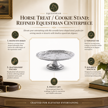Load image into Gallery viewer, Arthur Court Horse Treat Cookie Stand graphic with information
