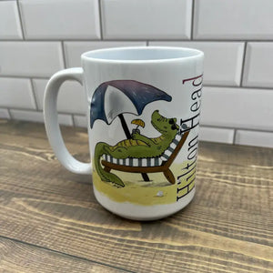 Beach Gator 15 oz Coffee Mug