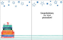 Load image into Gallery viewer, Graduation Greeting Card - Happy Grad Books
