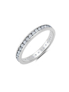 Crislu Classic Thin Eternity Band Finished in Pure Platinum