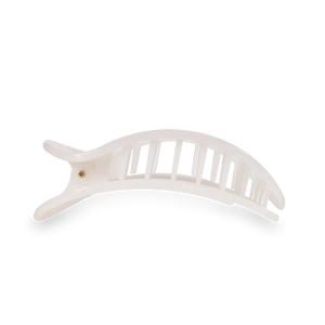 Teleties Coconut White Flat Round Clip