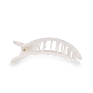 Teleties Coconut White Flat Round Clip