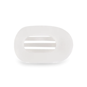 Teleties Coconut White Flat Round Clip