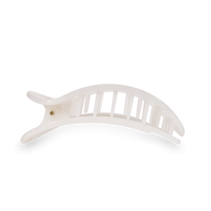 Teleties Coconut White Flat Round Clip