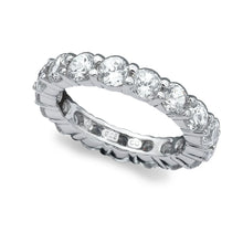 Load image into Gallery viewer, Crislu Brilliant Round Cut Eternity Band Finished in Pure Platinum - 3.5 cttw

