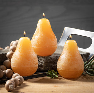 Sculptural Wax Pear Candle - Brown Sugar