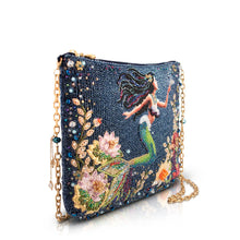 Load image into Gallery viewer, Mermaid Magic Beaded Crossbody Handbag side view
