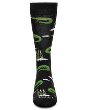 Load image into Gallery viewer, black sock with gator designs
