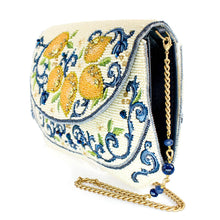 Load image into Gallery viewer, Capri Lemons Crossbody Handbag side view showing chain
