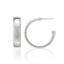 Load image into Gallery viewer, Capucine de Wulf Jewelry Cleopatra Classic Hoop Earrings in silver showing post backing
