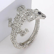 Load image into Gallery viewer, Crystal Rhinestone Crocodile/Alligator Embellished Bracelet

