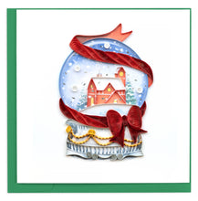 Load image into Gallery viewer, Quilled Snow Globe Christmas Card
