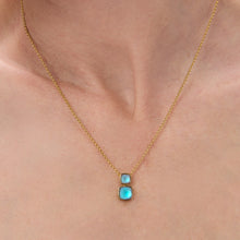 Load image into Gallery viewer, Dean Davidson Monterey Gold Doplet Necklace - Iridescent Turquoise
