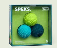 Load image into Gallery viewer, Odds Silicone Fidget Magnets in greens and teals with a dot texture
