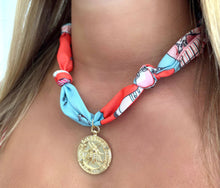 Load image into Gallery viewer, Belmont Scarf Necklace - Sunburst Heart
