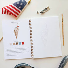 Load image into Gallery viewer, open workbook showing page with ice cream cone
