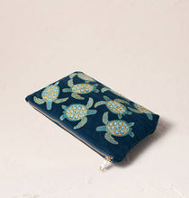 Load image into Gallery viewer, Turtle Conservation Everyday Pouch - Marine Navy Velvet
