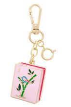 Load image into Gallery viewer, Mahjong Tile Enamel Bag Charm in Pink
