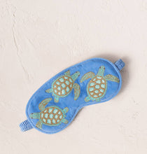 Load image into Gallery viewer, Turtle Conservation Eye Mask - Caribbean Blue Velvet
