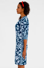 Load image into Gallery viewer, Gretchen Scott Designs Split Neck Dress - Stunning Stippling
