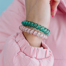 Load image into Gallery viewer, TELETIES Spiral Hair Coils Merry Pinkmas Hair Ties - Large
