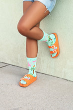 Load image into Gallery viewer, person wearing Florida Bamboo Blend Crew Sock with sandals 
