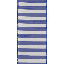 Load image into Gallery viewer, Blue and white Stripe ribbon
