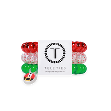 Load image into Gallery viewer, TELETIES Spiral Hair Coils Secret Santa Hair Ties - Large
