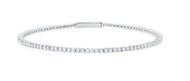 Crislu 2mm Flex Bangle Bracelet Finished in Pure Platinum
