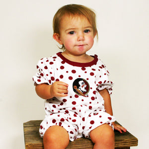 Florida State Seminoles Baby Romper - Polka Dot