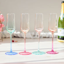 Load image into Gallery viewer, Mezclada Champagne Flute - Set of 4 multi colors
