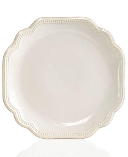 French Perle Bead White Accent Plate - 9