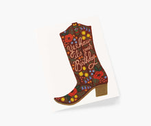 Load image into Gallery viewer, Rifle Paper Birthday Boot Greeting Card
