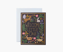 Load image into Gallery viewer, Rifle Paper Woodland Welcome New Baby Greeting Card
