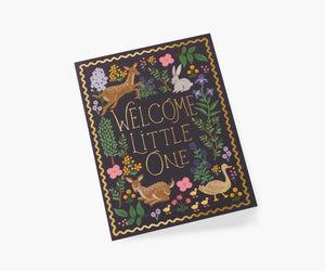 Rifle Paper Woodland Welcome New Baby Card