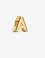 PANDORA Letter A Alphabet Charm 14k Gold