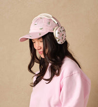 Load image into Gallery viewer, person wearing the Rifle Paper Pink Hydrangea Baseball Cap
