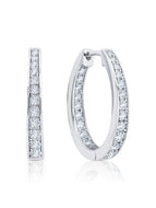 two hoop earrings - Crislu Hinge Hoop Earrings Finished in Pure Platinum