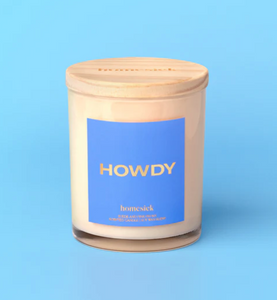 Howdy Candle - Suede & Pink Peony