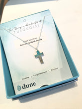 Load image into Gallery viewer, Cross Necklace - Turquoise Gradient - Anna Maria Island
