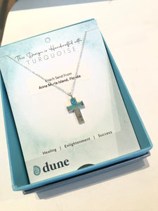 Cross Necklace - Turquoise Gradient - Anna Maria Island