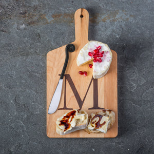 Initial Maple Cheese Board w/ Spreader