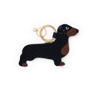 Mary dachshund beaded coin purse black
