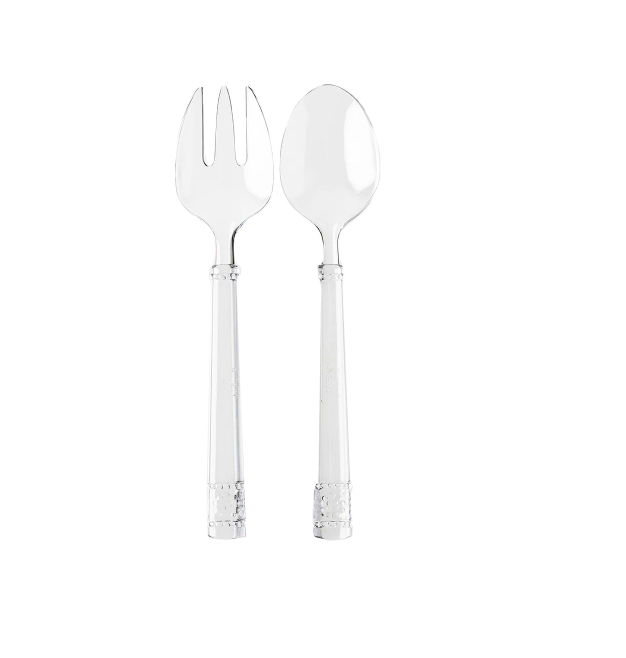 Juliska Isabella Acrylic Salad Servers - Clear - 11.5”L