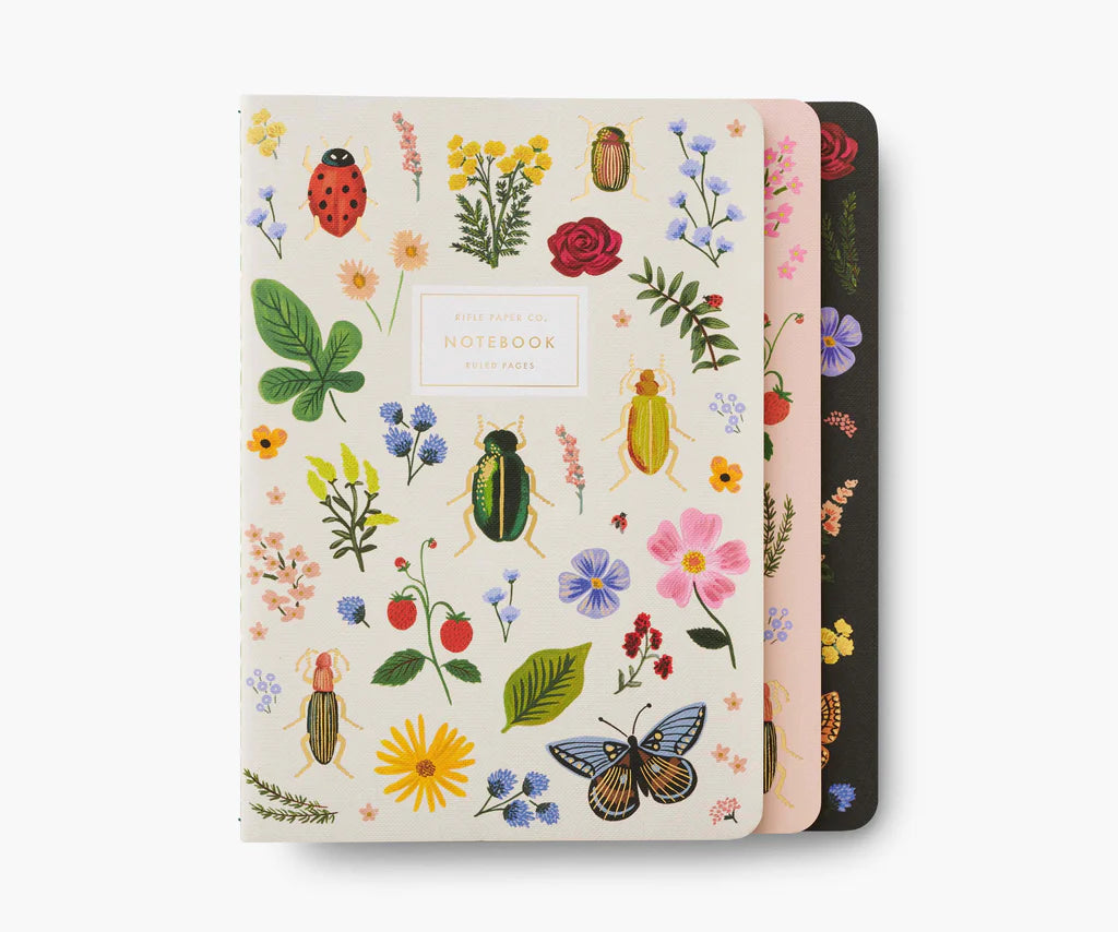 Rifle Paper Stitched Curio Notebooks Set of 3