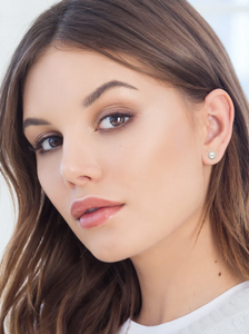 Crislu June Birthstone Stud Earrings Finished in Pure Platinum
