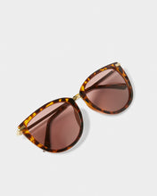 Load image into Gallery viewer, Katie Loxton Sardina Sunglasses with brown Tortoiseshell frames and pink lenses
