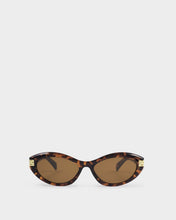 Load image into Gallery viewer, Katie Loxton Bordeaux Slim Oval Sunglasses with Dark Tortoiseshell oval shaped frame
