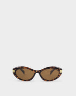 Katie Loxton Bordeaux Slim Oval Sunglasses with Dark Tortoiseshell oval shaped frame
